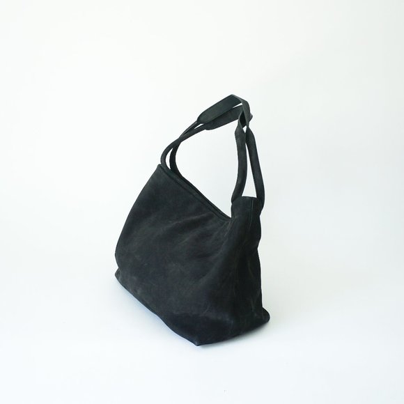 Skagen  Black Nubuck Leather Drapey Shoulder bag - Picture 6 of 10